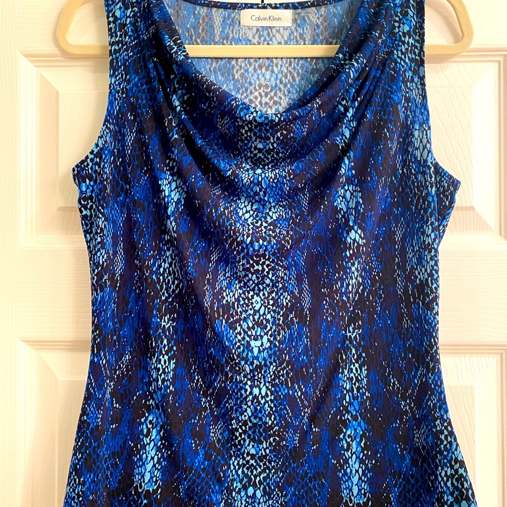 Sz S Calvin Klein Cowl Neck Shirt (sleeveless)
